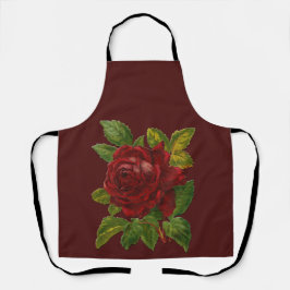 Peggy Ann över hela Maroon Ro Kitchen Apron