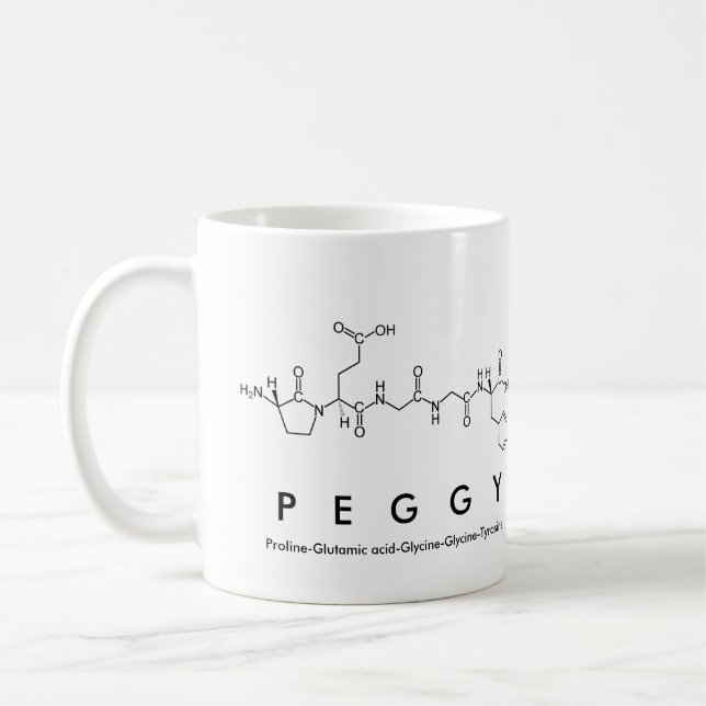 Peggy peptide namn mugg (Vänster)