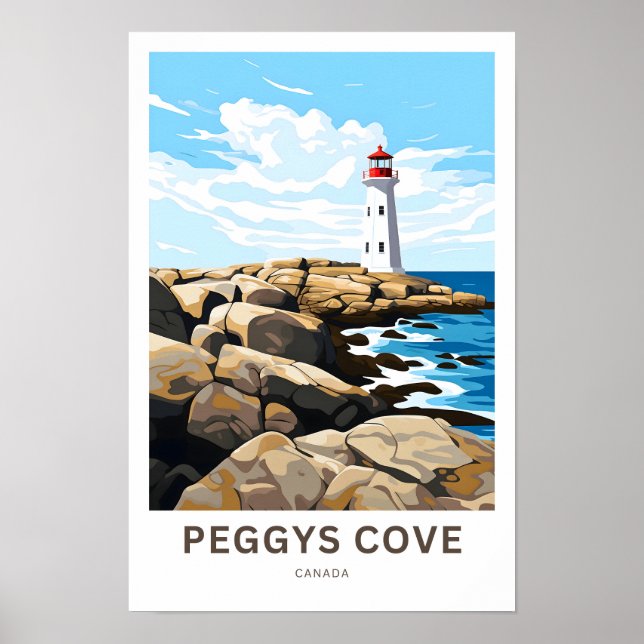 Peggy's Cove Canada Travel Print Poster (Framsidan)