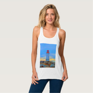 Peggy's cove fyr shirt fyr route linne med racerback