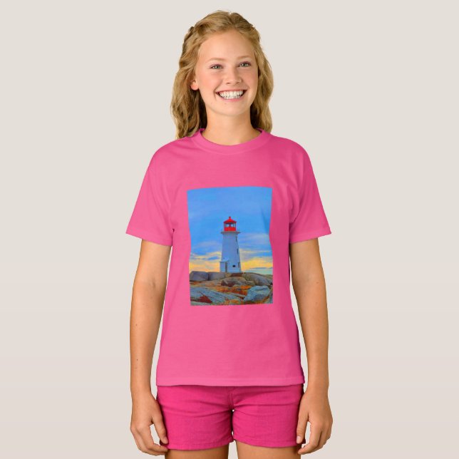 Peggy's cove fyr shirt fyr route t shirt (Hel framsida)