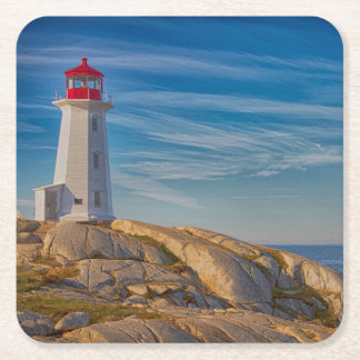 Peggy's Cove fyr Underlägg Papper Kvadrat
