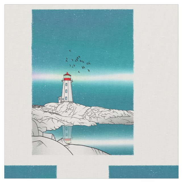 Peggys Cove Lighthouse Kanada Nova Scotia Tyg (Närbild)