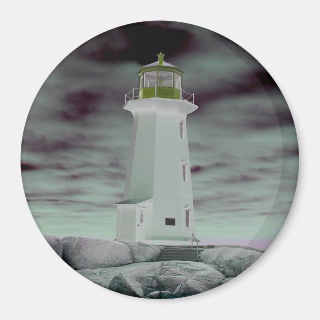 Peggy's Cove Lighthouse Nova Scotia fridge Magnet (Framsidan)