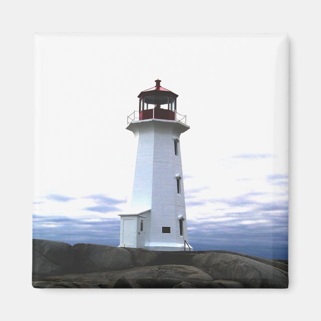 Peggy's Cove Lighthouse Nova Scotia fridge Magnet (Framsidan)
