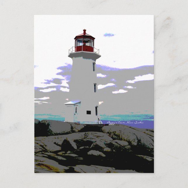 Peggy's Cove Lighthouse Nova Scotia vycard Vykort (Framsida)