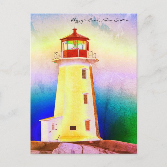 Peggy's Cove Lighthouse Nova Scotia-vykort Vykort (Framsida)