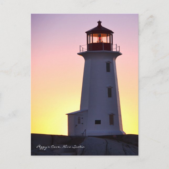 Peggy's Cove Lighthouse Route Nova Scotia Vykort (Framsida)