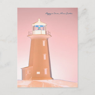 Peggy's Cove Lighthouse Route Nova Scotia Vykort