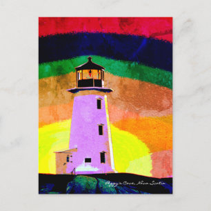 Peggy's Cove Lighthouse Route Nova Scotia Vykort