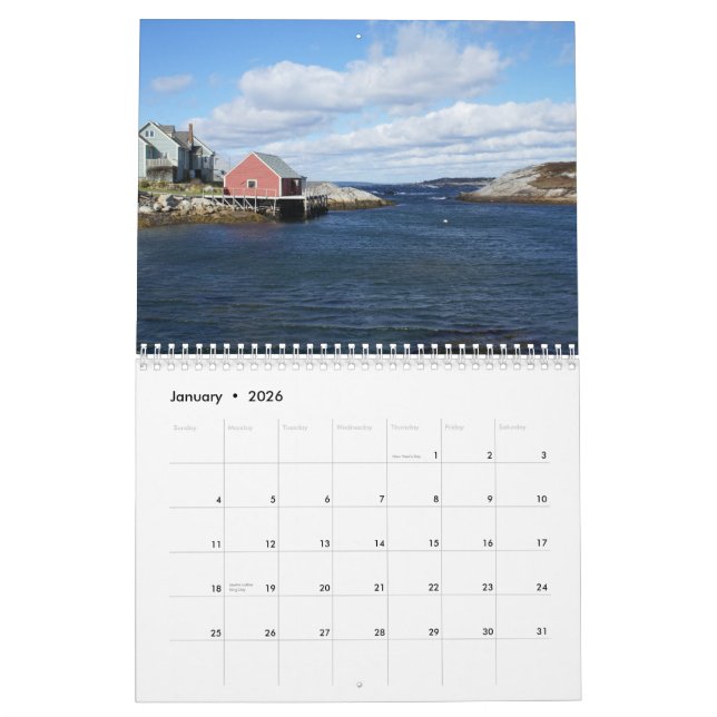 Peggys Cove, Nova Scotia Kalender (Jan 2026)