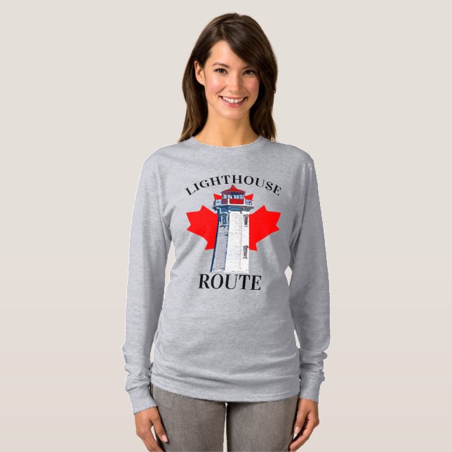 Peggy's cove Nova Scotian 902 Lighthouse route T Shirt (Hel framsida)