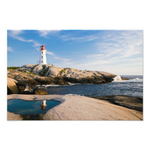 Peggys Point Lighthouse Atlantic Kanada Fototryck