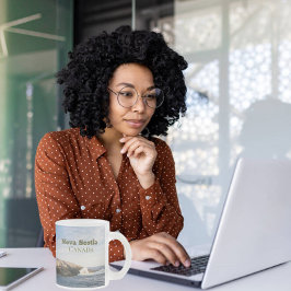 Peggys Point Lighthouse Atlantic Kanada Frostad Glasmugg