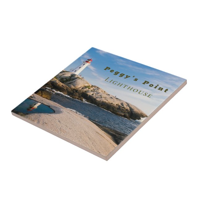 Peggys Point Lighthouse Atlantic Kanada Kakelplatta (Sidan)