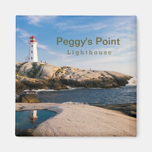 Peggys Point Lighthouse Atlantic Kanada Magnet (Framsidan)