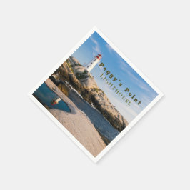 Peggys Point Lighthouse Atlantic Kanada Pappersservett