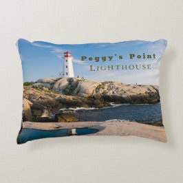 Peggys Point Lighthouse Atlantic Kanada Prydnadskudde