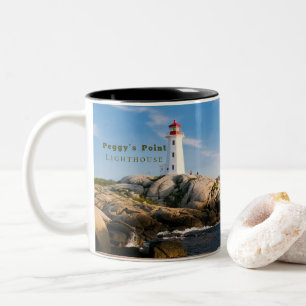 Peggys Point Lighthouse Atlantic Kanada Två-Tonad Mugg