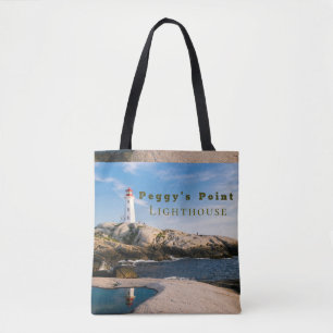 Peggys Point Lighthouse Atlantic Kanada Tygkasse