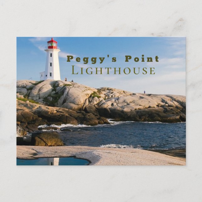 Peggys Point Lighthouse Atlantic Kanada Vykort (Framsida)