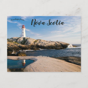 Peggy's Point Lighthouse Nova Scotia Vykort
