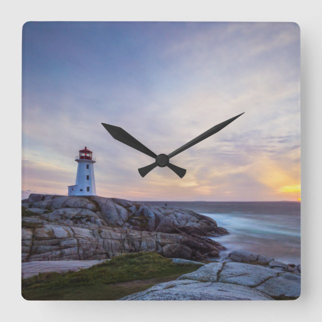 Peggy'Ss Cove | Nova Scotia Fyrkantig Klocka (Framsida)