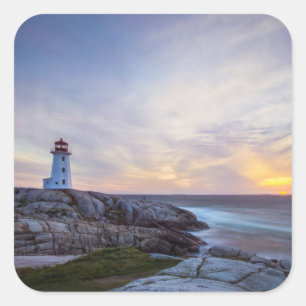Peggy'Ss Cove   Nova Scotia Fyrkantigt Klistermärke