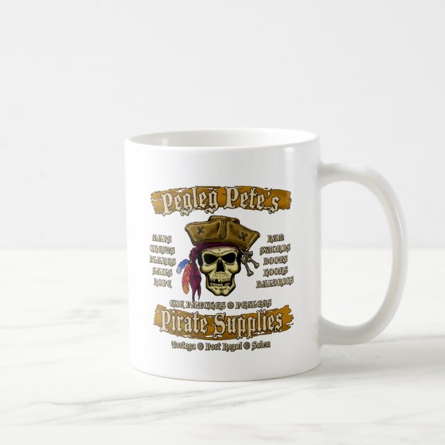 Pegleg Pete's Pirat Supplies Kaffemugg (Höger)