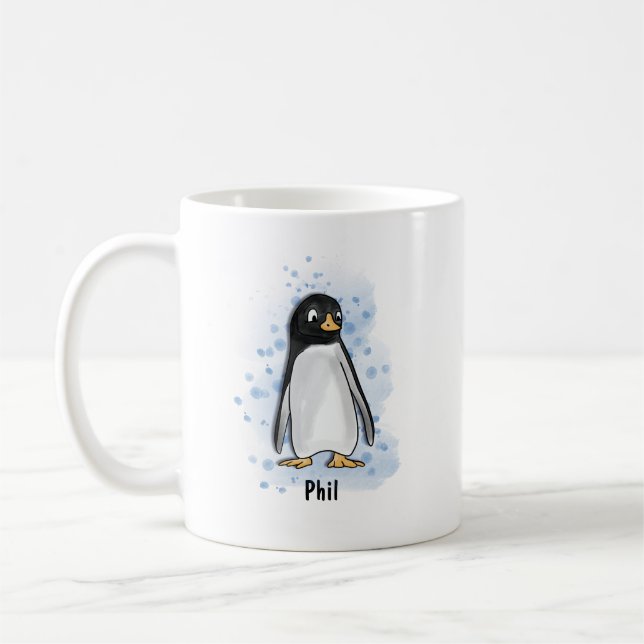 Peguin Vattencolor stil Kaffemugg (Vänster)
