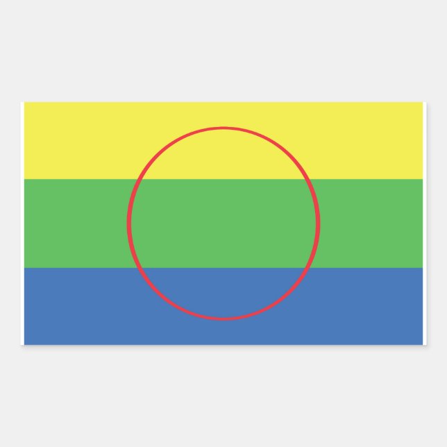 Peguis First Nation Flagga Rektangulärt Klistermärke (Framsida)