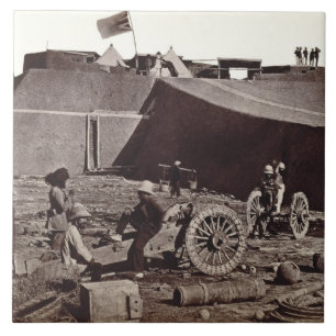 Pehlang fort, 1860 (äggviteämnesilvertrycket) kakelplatta