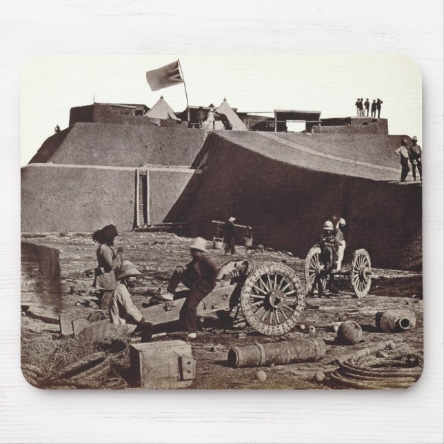 Pehlang fort, 1860 (äggviteämnesilvertrycket) musmatta (Framsidan)