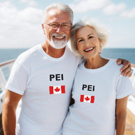 PEI Canada Canadian Flagga Light-Färg T Shirt