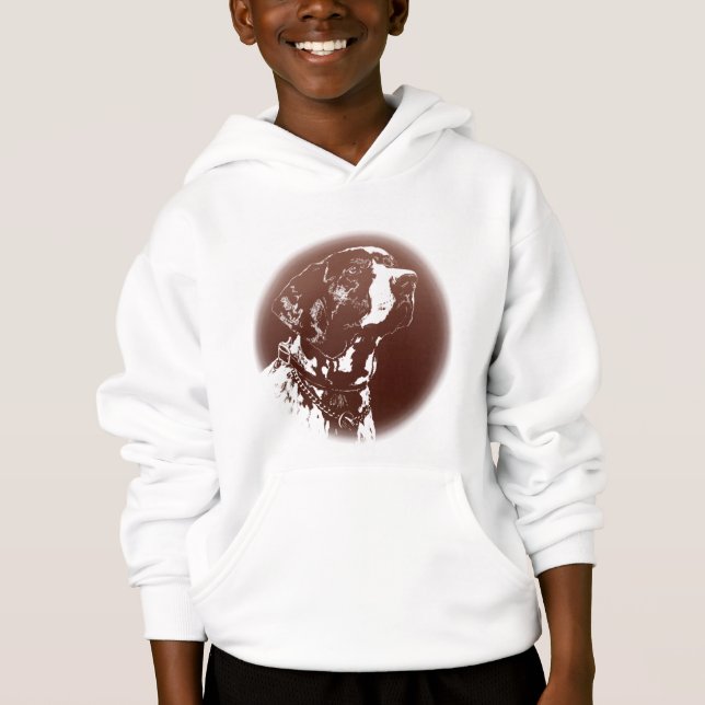 Peinter Hoodies German Pointer Hund Barn Shirts Tröja (Framsida)