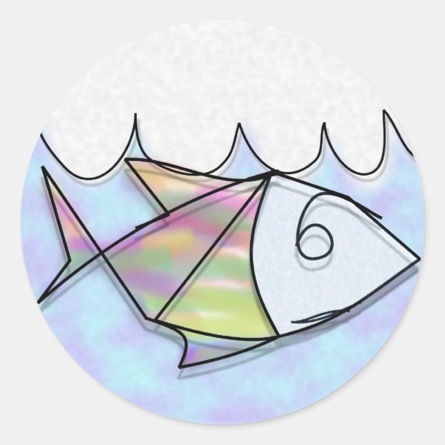 Peixinho de Arame Runt Klistermärke (Framsida)