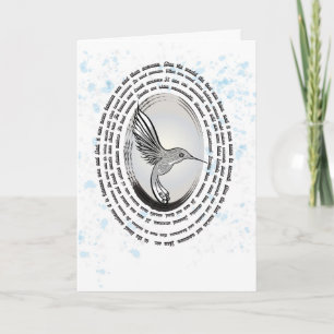 Pejonus hummingbird teckning kort