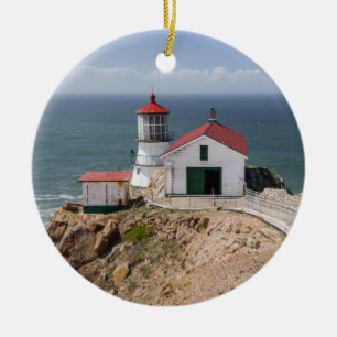 Peka den Reyes fyren, Marin County, Kalifornien Julgransprydnad Keramik