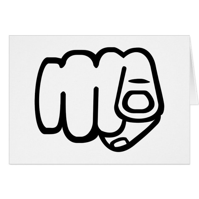 Peka fingret - dig hälsningskort (Framsidan Horizontal)