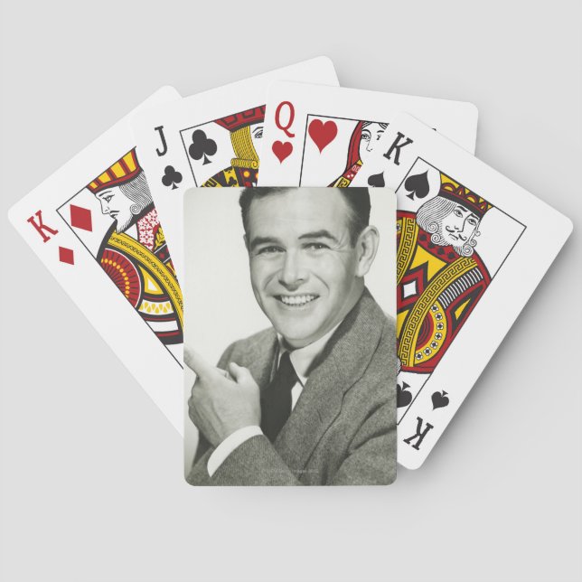 Peka för affärsman casinokort (Baksidan)