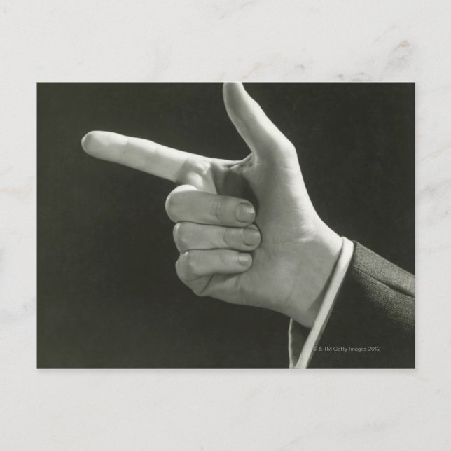 Peka för man vykort (Framsida)