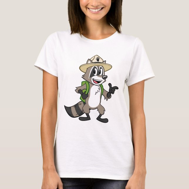 Peka för stack för skogsvaktare för t-shirt (Framsida)