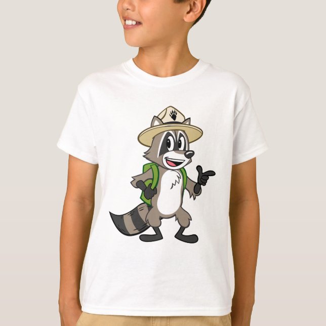 Peka för stack för skogsvaktare för t-shirt (Framsida)