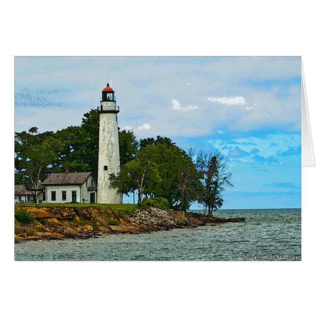 Peka hjälpBarquesfyren Hälsningskort (Framsidan Horizontal)