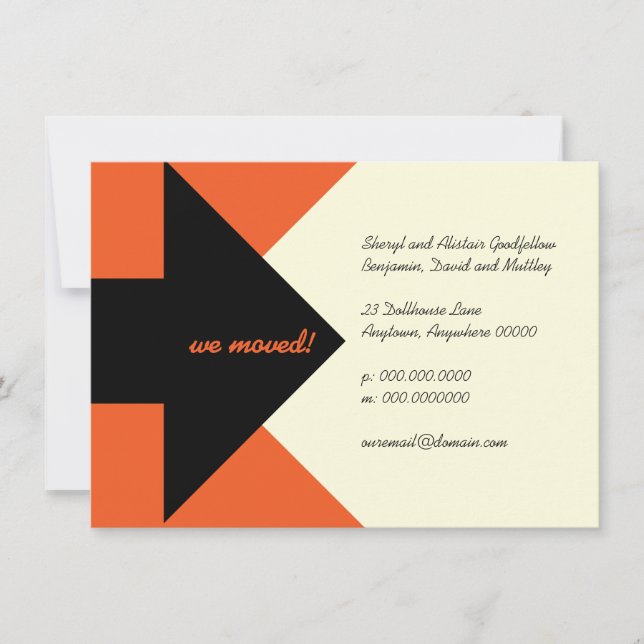 Peka meddelande och inbjudan för pil röra (Framsida)