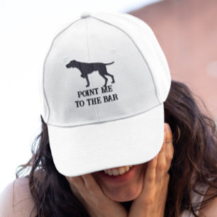 Peka mig mot Bar Pointer Hund Keps