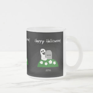 Peka på en Boo Ghost småskuret glas Mugg