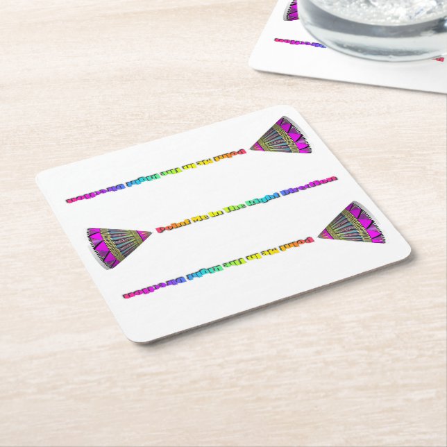 Peka på mig i Högernas riktning Underlägg Papper Kvadrat (Vinklad)