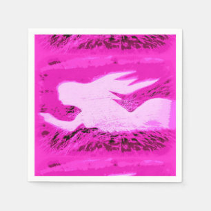 peka på rosa sjöjungfru pappersservett