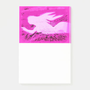 peka på rosa sjöjungfru post-it block